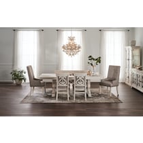 charthouse white upholstered dining chair   