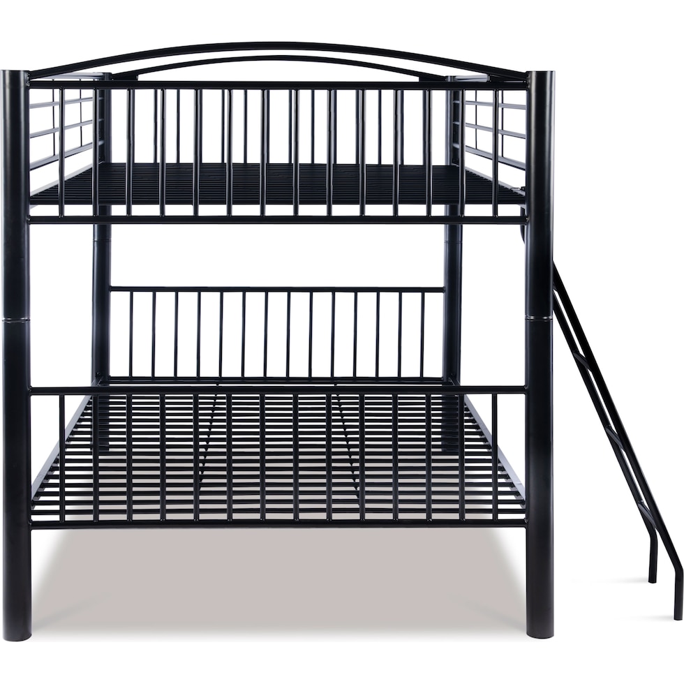 chase black full over full bunk bed   