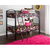 chase black twin over twin bunk bed   