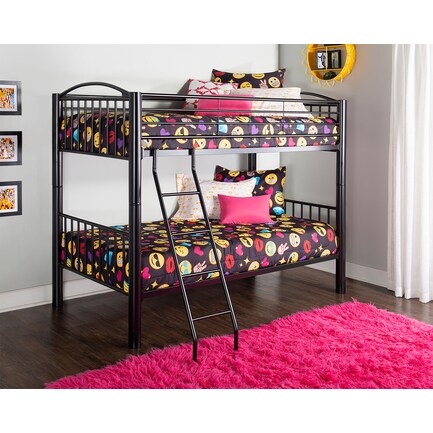 Chase Twin over Twin Bunk Bed - Black