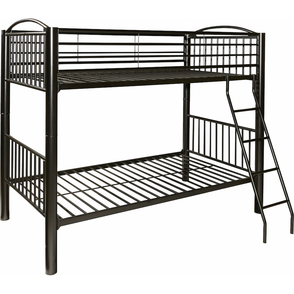 chase black twin over twin bunk bed   