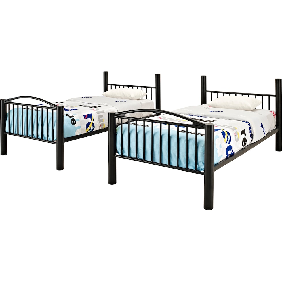 chase black twin over twin bunk bed   