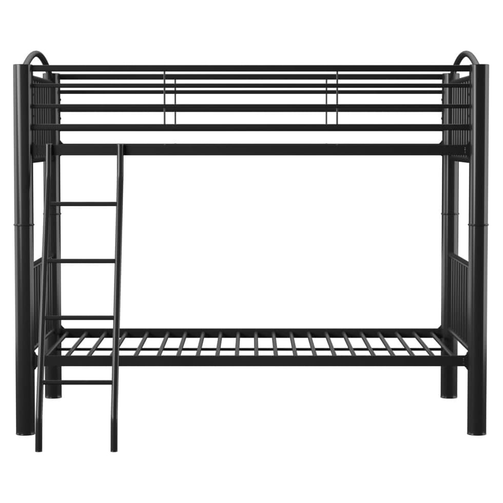 chase black twin over twin bunk bed   