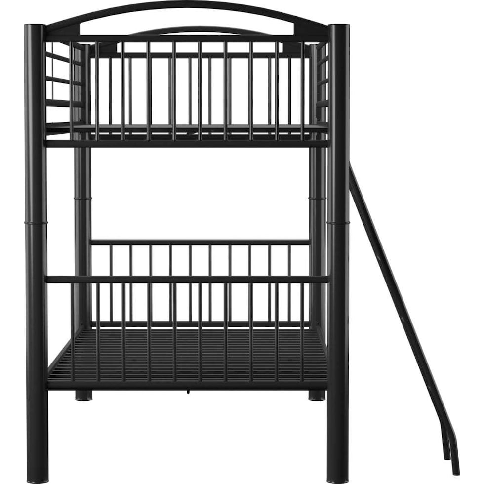 chase black twin over twin bunk bed   