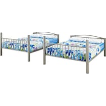 chase gray full over full bunk bed   