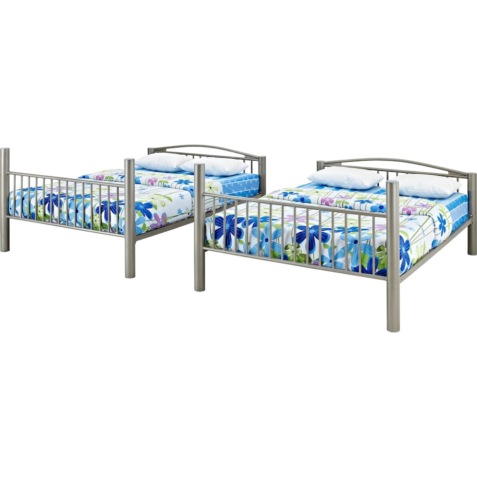 chase gray full over full bunk bed   