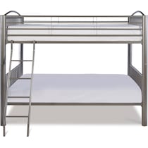 chase gray full over full bunk bed   