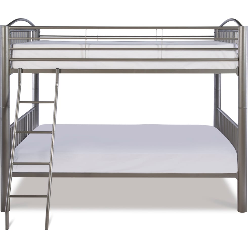 chase gray full over full bunk bed   