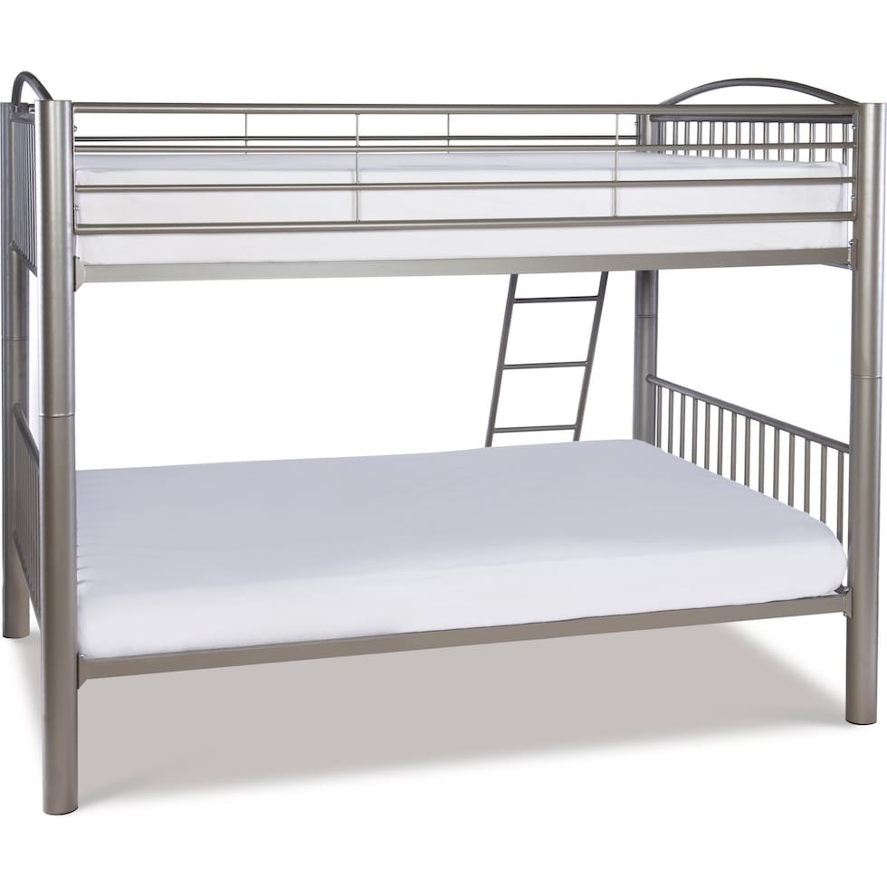 chase gray full over full bunk bed   