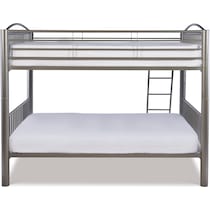 chase gray full over full bunk bed   