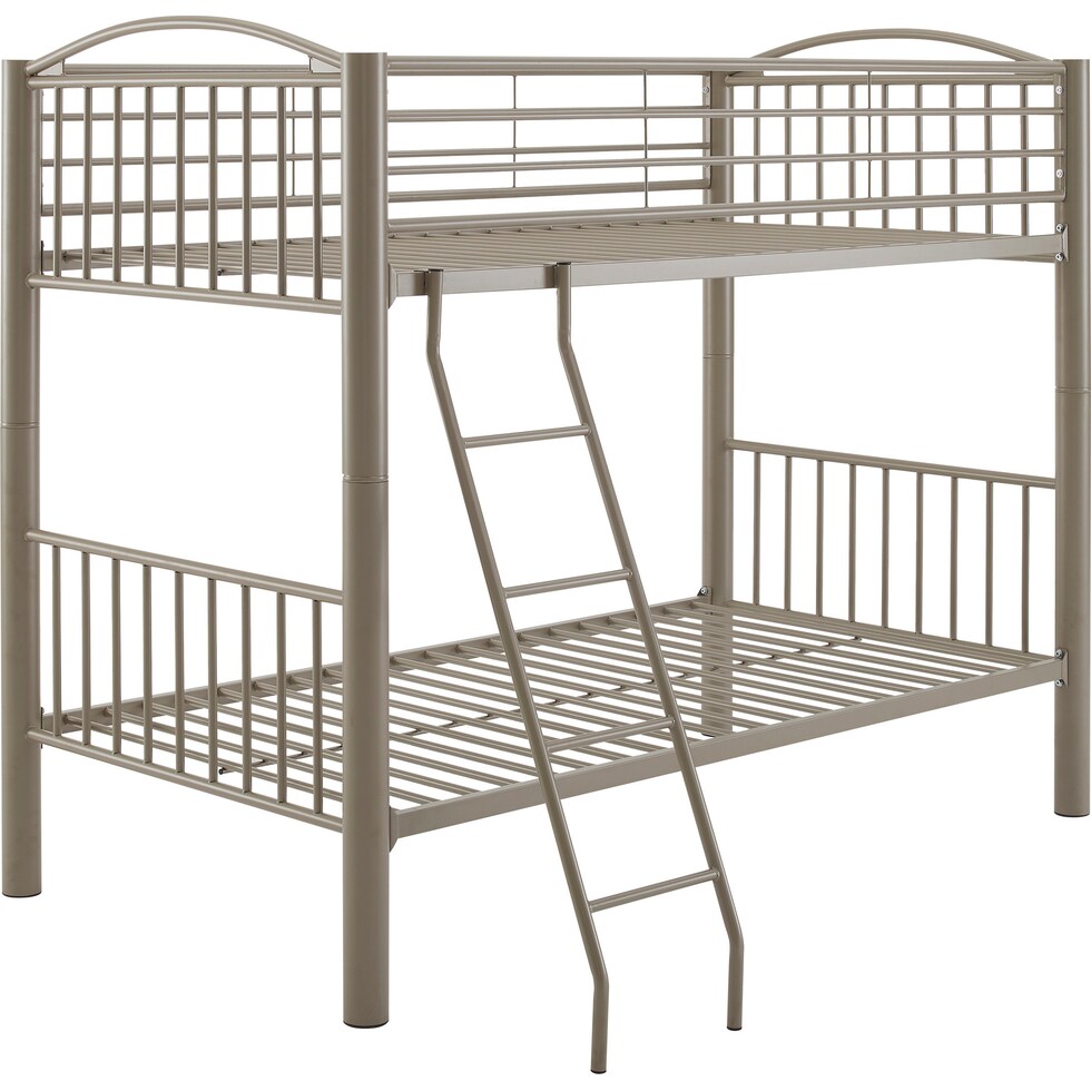 chase gray twin over twin bunk bed   