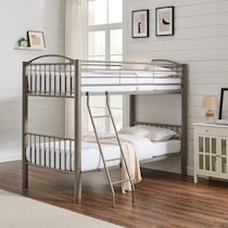 chase gray twin over twin bunk bed   