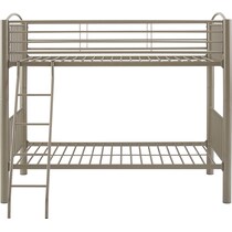 chase gray twin over twin bunk bed   