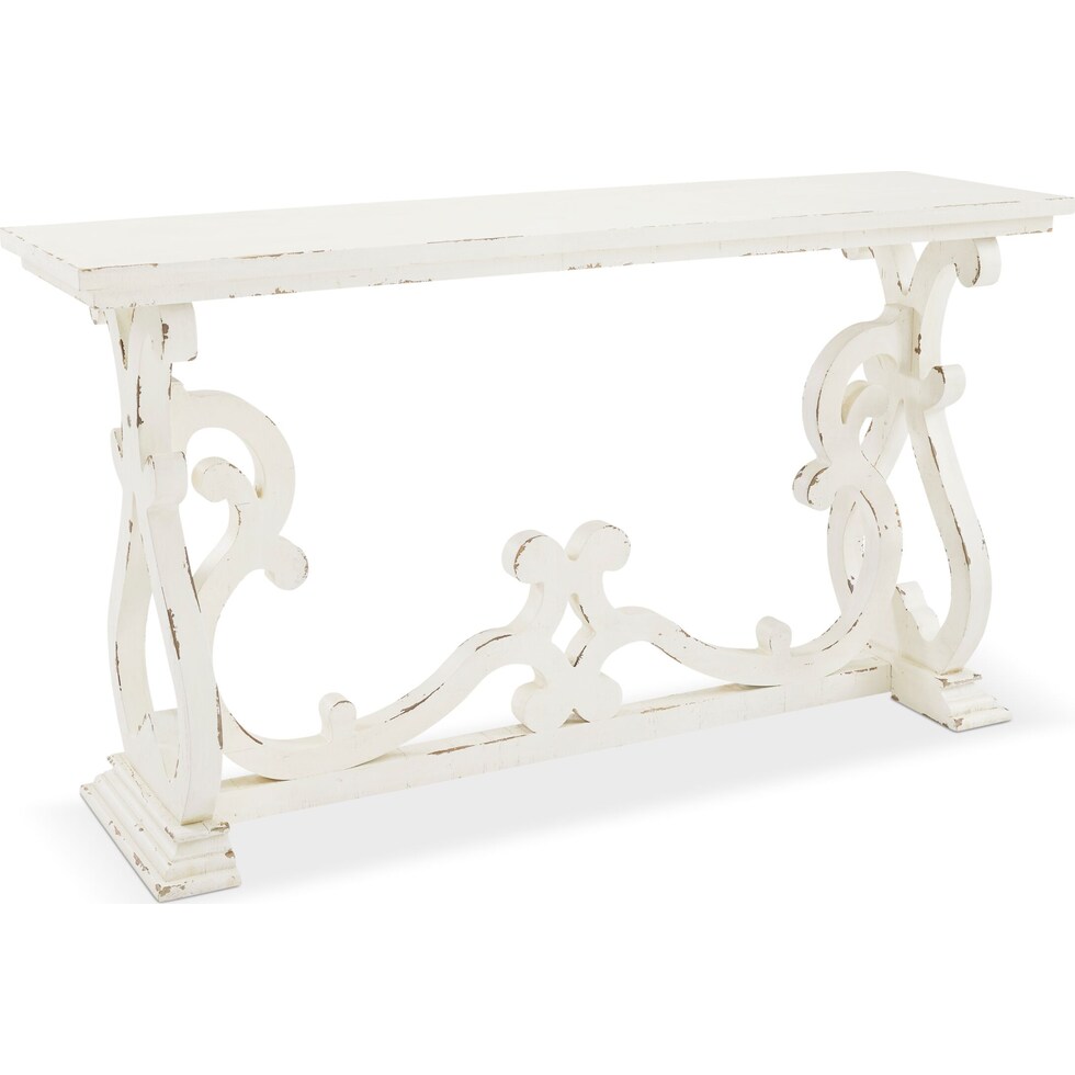 chasen white console table   