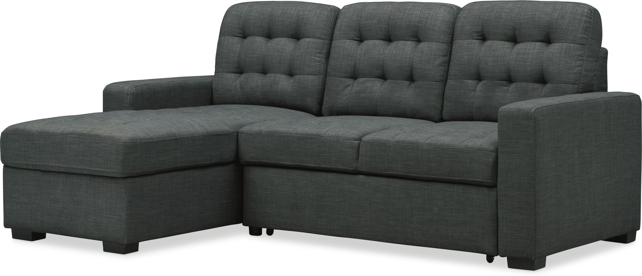 Chatman 2Piece Sleeper Sectional with LeftFacing Chaise Gray