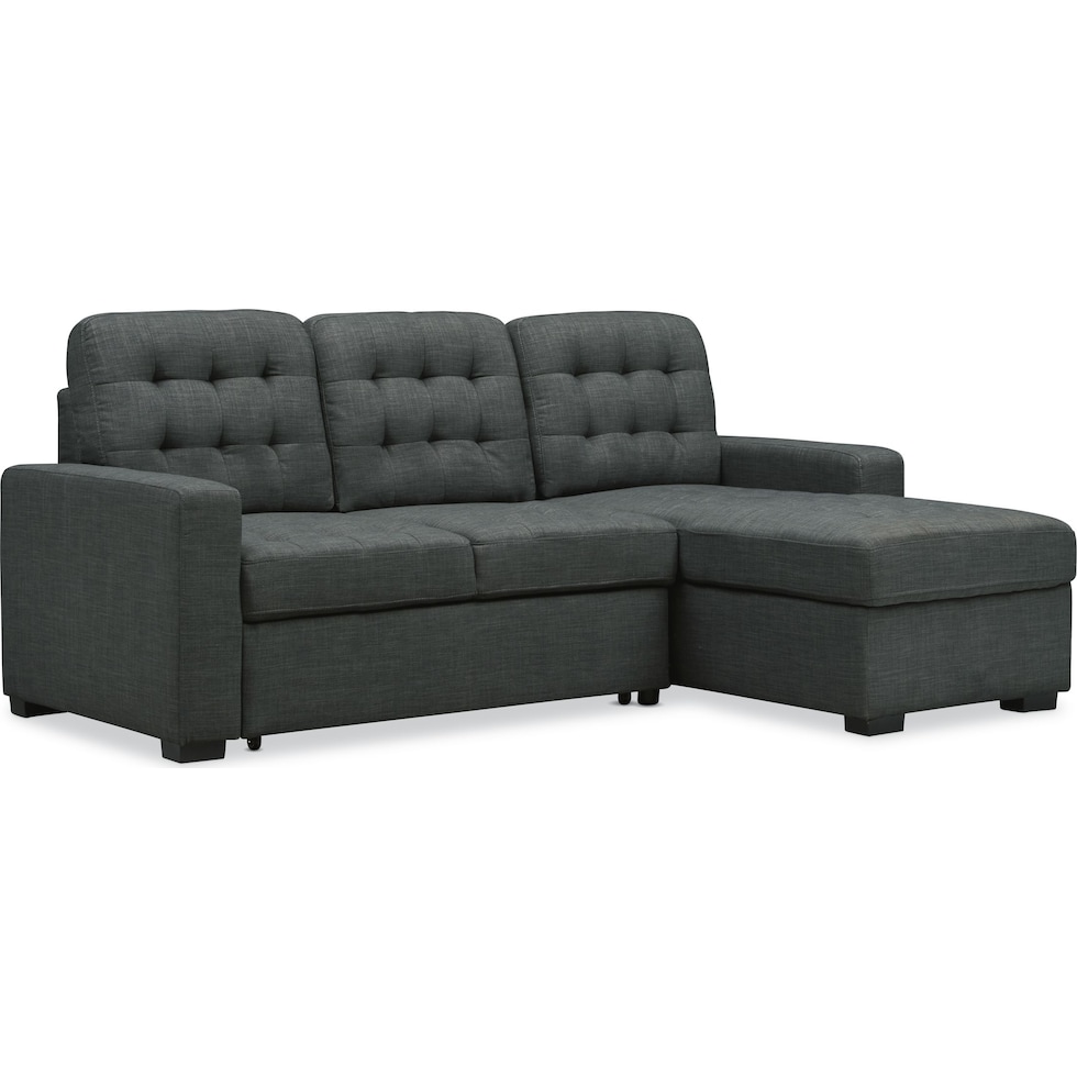 chatman gray sleeper sectional   