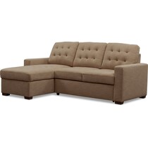 chatman light brown sleeper sectional   