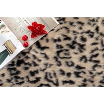 cheetah light brown area rug  x    