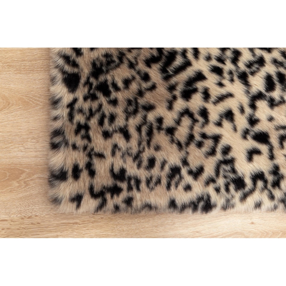 cheetah light brown area rug  x    