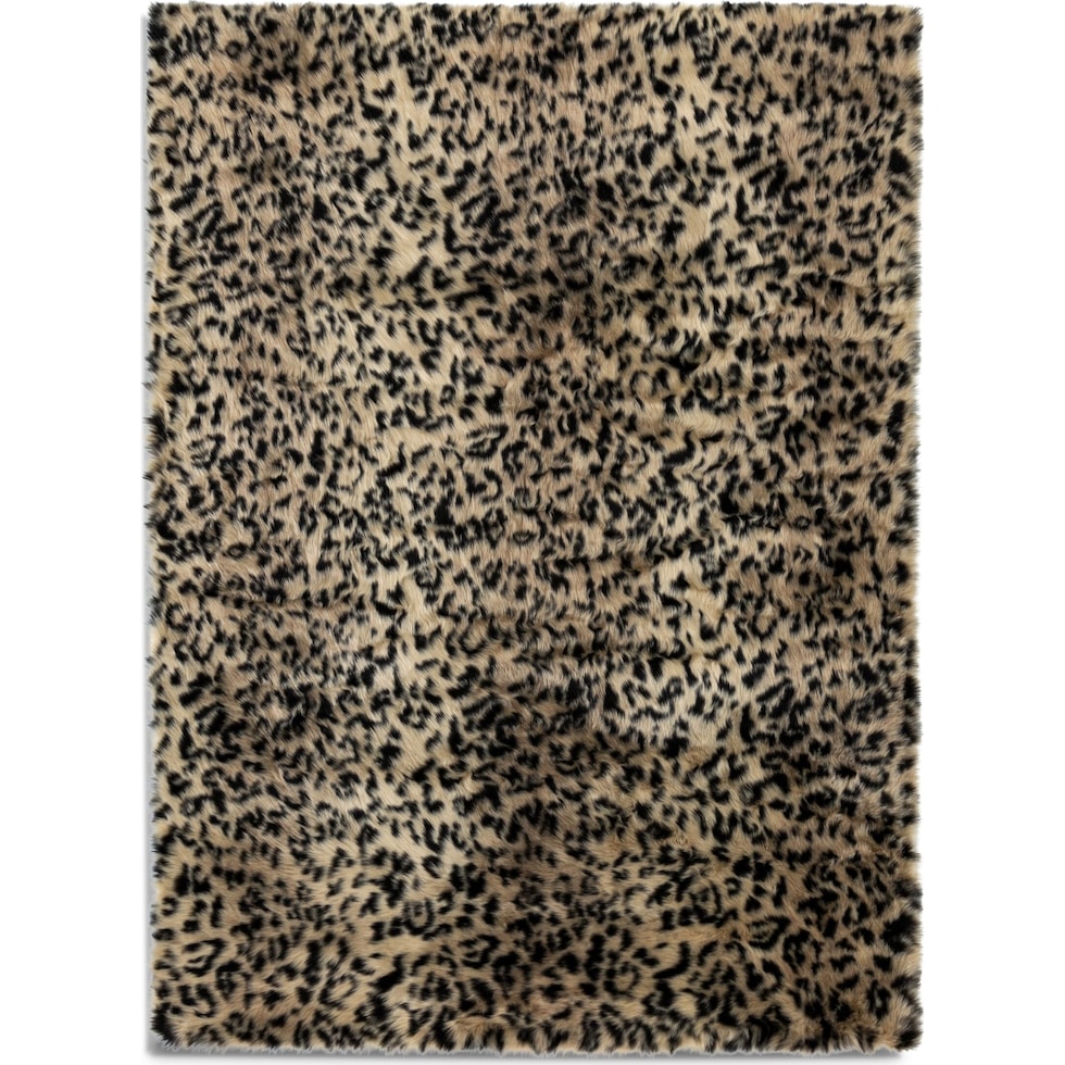 cheetah light brown area rug  x    