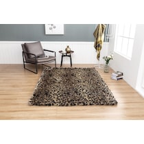 cheetah light brown area rug  x    