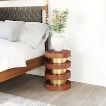 chelley dark brown side table   