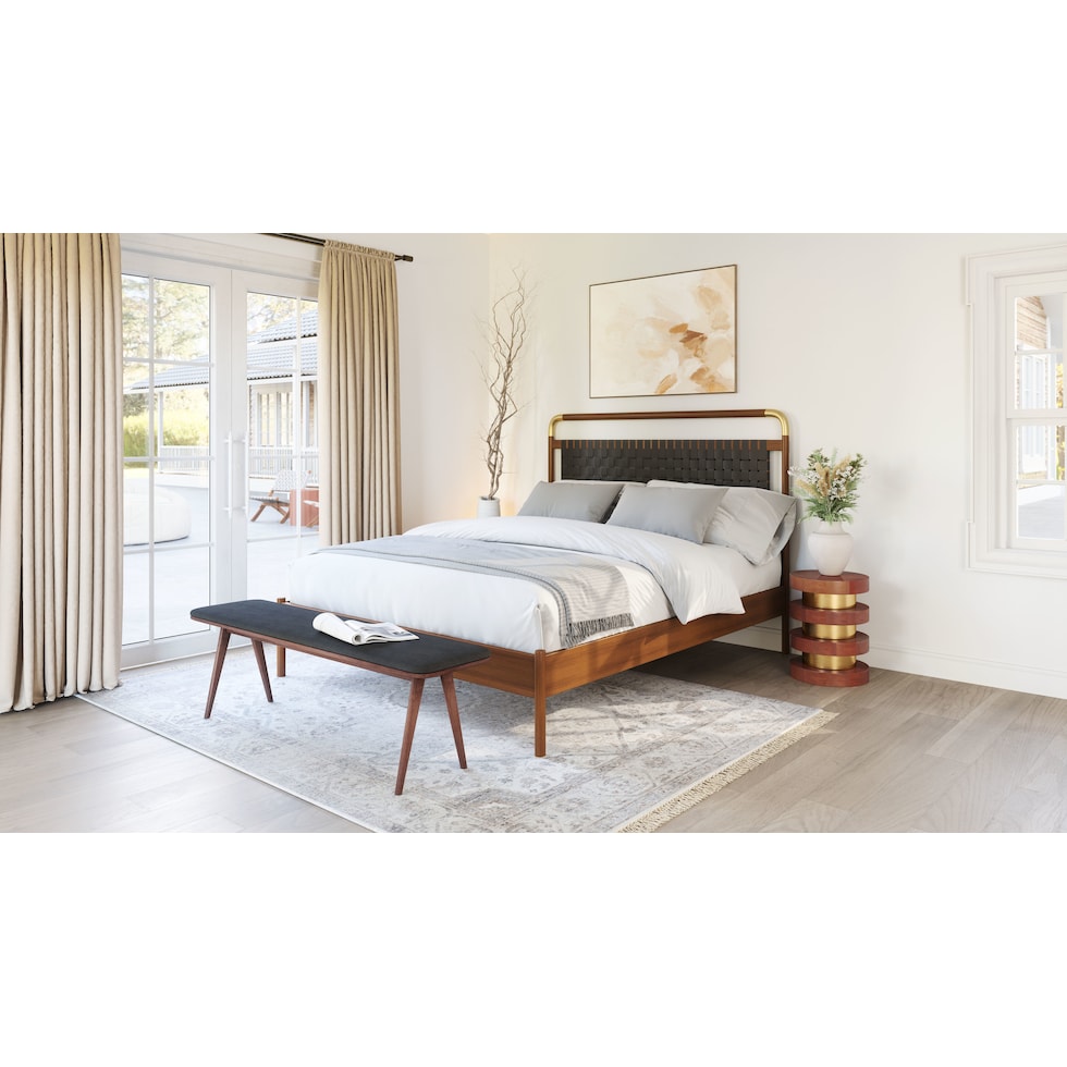chelley dark brown side table   