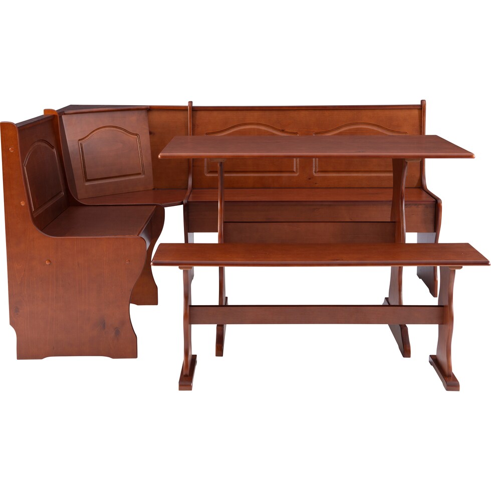 chelsea dark brown corner nook   