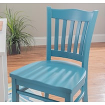 cheryl white and teal  pc dining room   