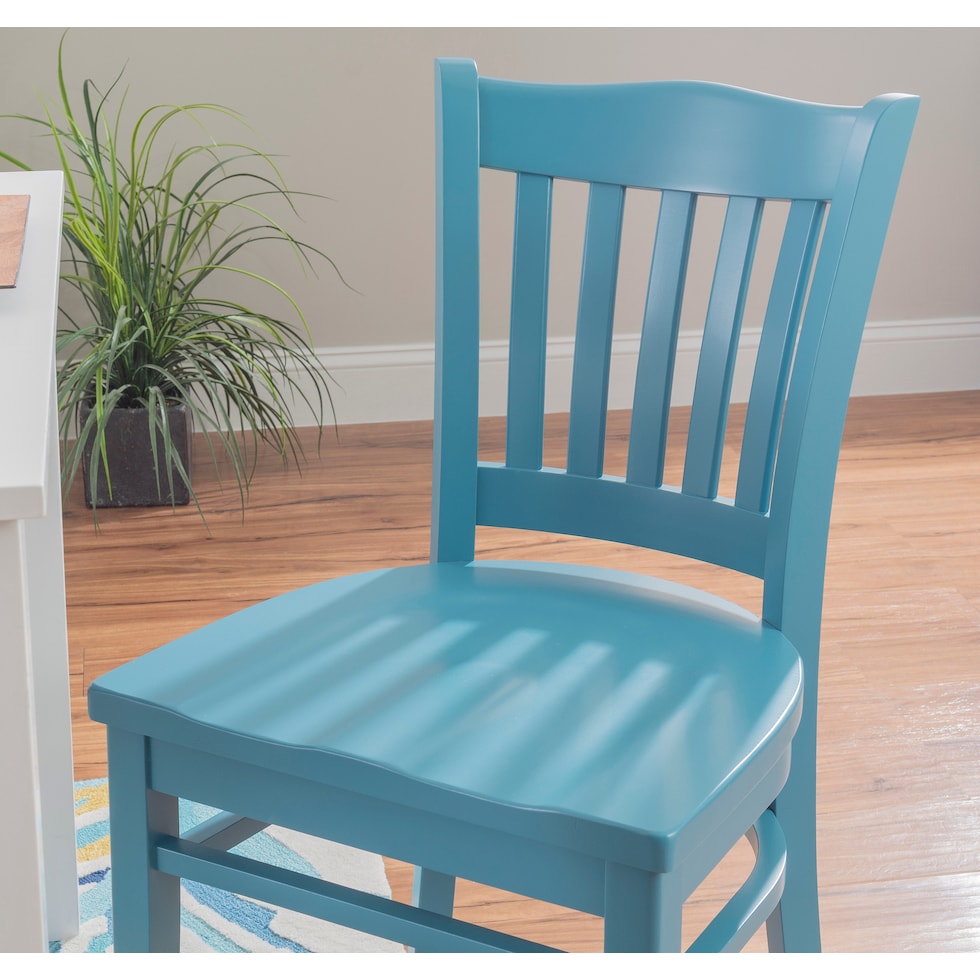 cheryl white and teal  pc dining room   