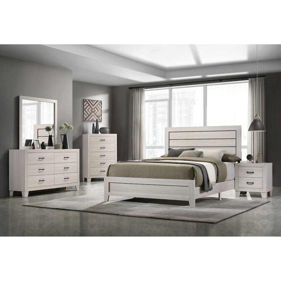 chesham gray king bed   