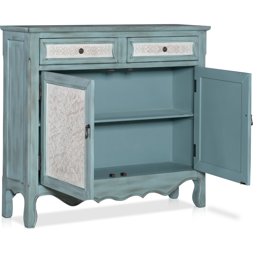 chesterland blue accent chest   