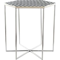 chevie black white side table   