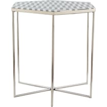 chevie black white side table   