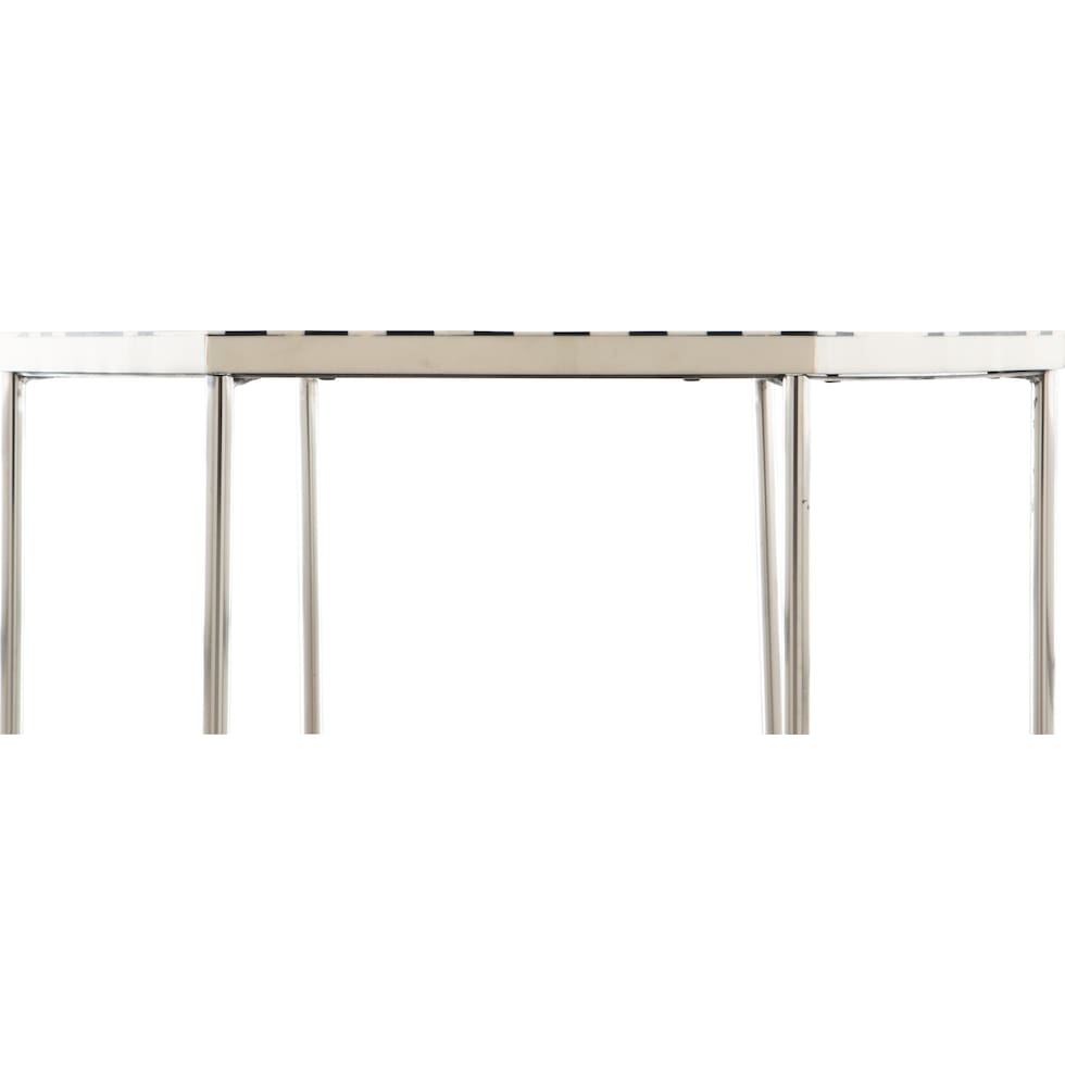 chevie black white side table   