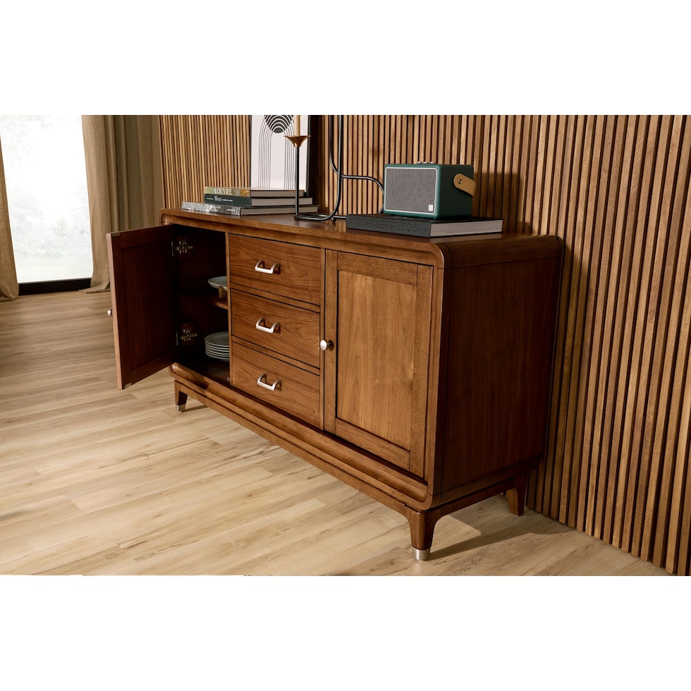 chicago dining dark brown buffet   