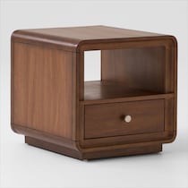 chicago tables dark brown end table   