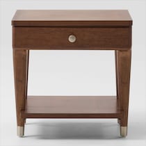 chicago tables dark brown end table   