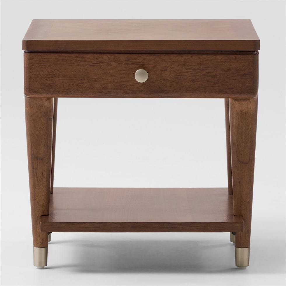 chicago tables dark brown end table   