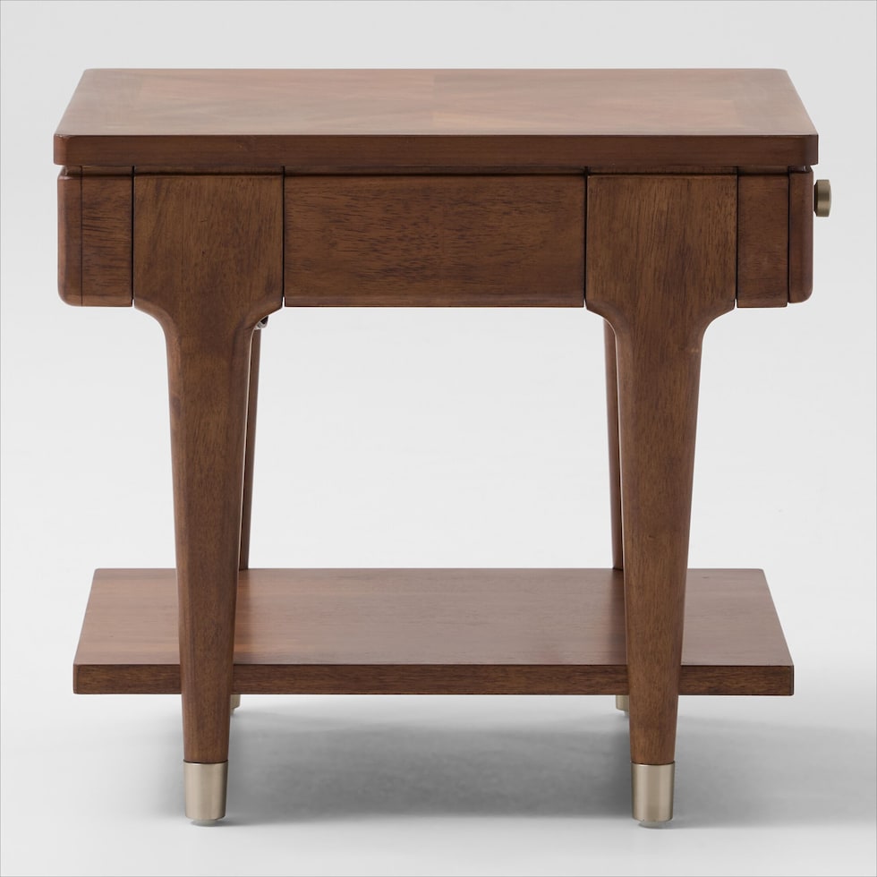 chicago tables dark brown end table   