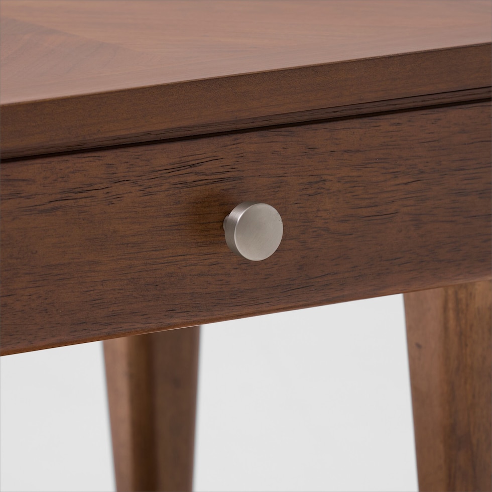 chicago tables dark brown end table   