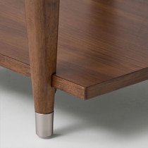 chicago tables dark brown end table   