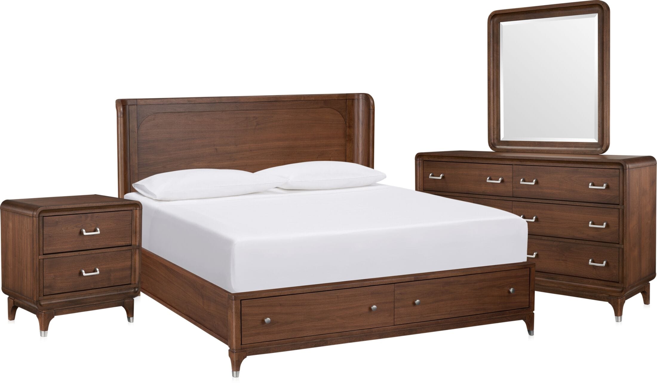 Dark brown deals dresser set