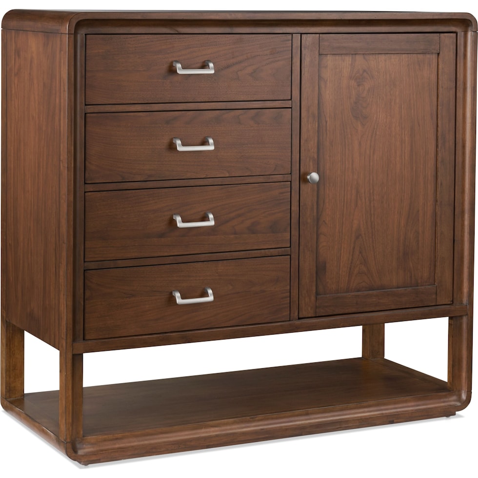 chicago dark brown door chest   