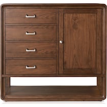 chicago dark brown door chest   