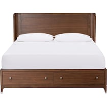 chicago dark brown king bed   