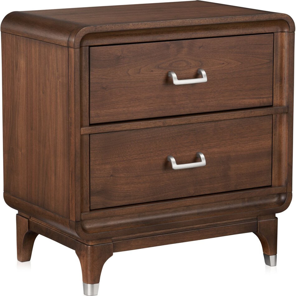 chicago dark brown nightstand   