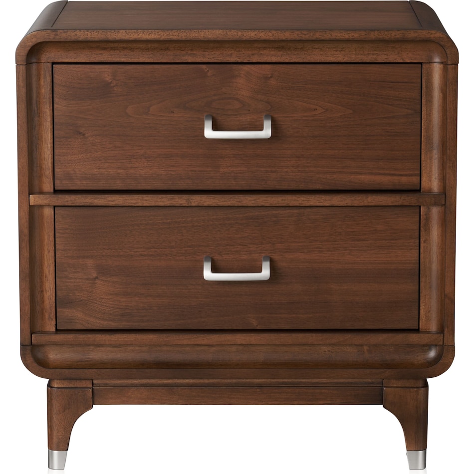 chicago dark brown nightstand   