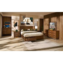 chicago dark brown nightstand   