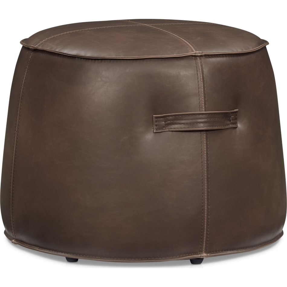 chicago dark brown ottoman   